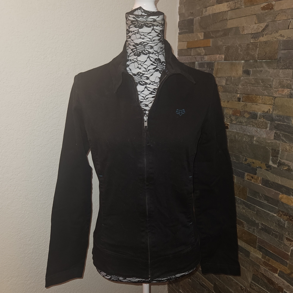 Fox Black Bomber Jacket for Kids